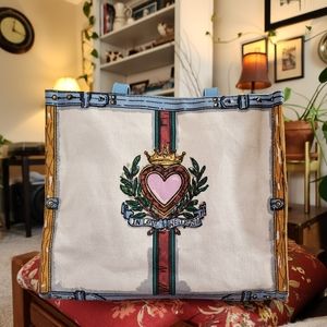 Brighton "In Love We Trust" canvas tote